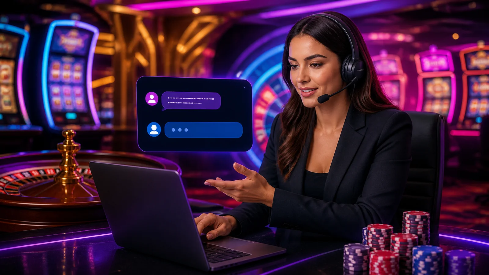 Casino-focused editorial scene illustrating How to Test Casino Customer Support Before Sending Money